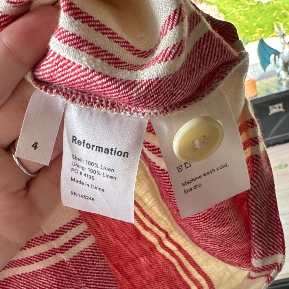 Reformation Red and White Striped Romper - Picture 5 of 5